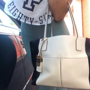 NWT RARE LAUREN RALPH LAUREN IVORY CREAM LEATHER